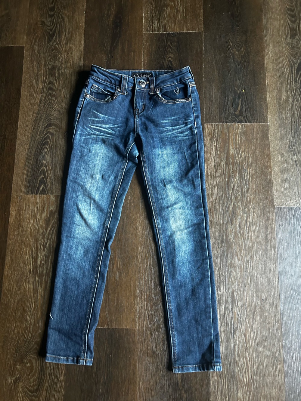 Baby Phat Dark Blue Faded Skinny Jeans